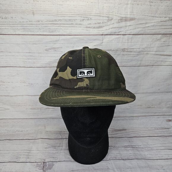 Olive Green Army Color Obey Camo Camouflage Trucker Hat Cap Snapback Hat - Picture 1 of 8